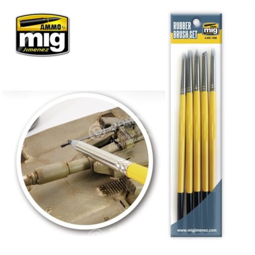 AMMO MIG: 7606 RUBBER BRUSH SET [5]