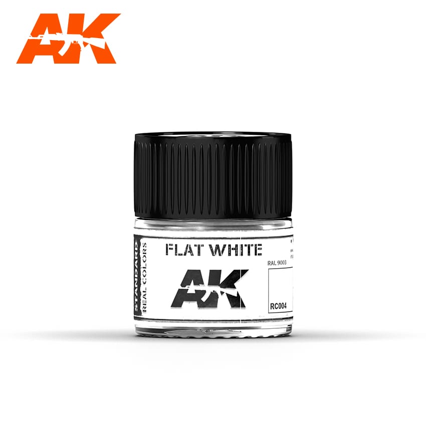 RC004 AK INTERACTIVE REAL COLORS BIANCO OPACO RAL9003 Vernice Acrilica per Modellismo Statico
