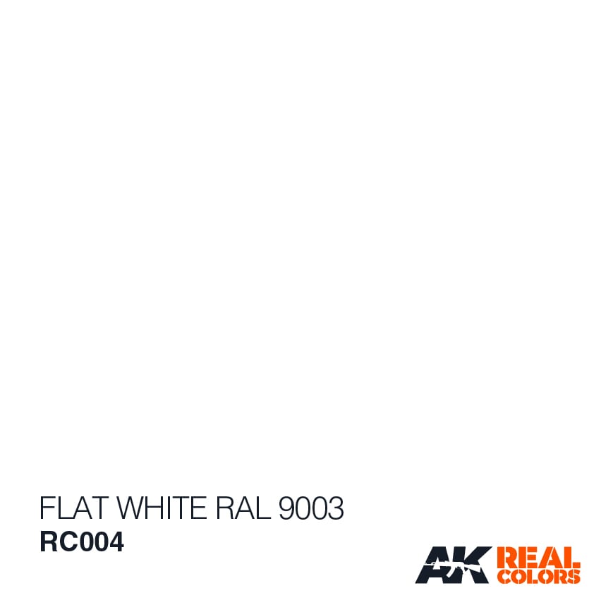 RC004 AK INTERACTIVE REAL COLORS BIANCO OPACO RAL9003 Vernice Acrilica per Modellismo Statico - immagine 2