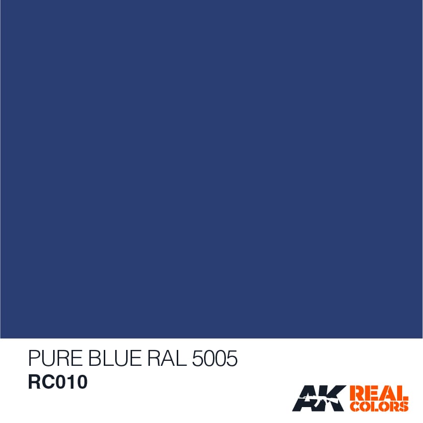 RC010 AK INTERACTIVE REAL COLORS PURE BLUE RAL5005 Vernice Acrilica per Modellismo Statico - immagine 2