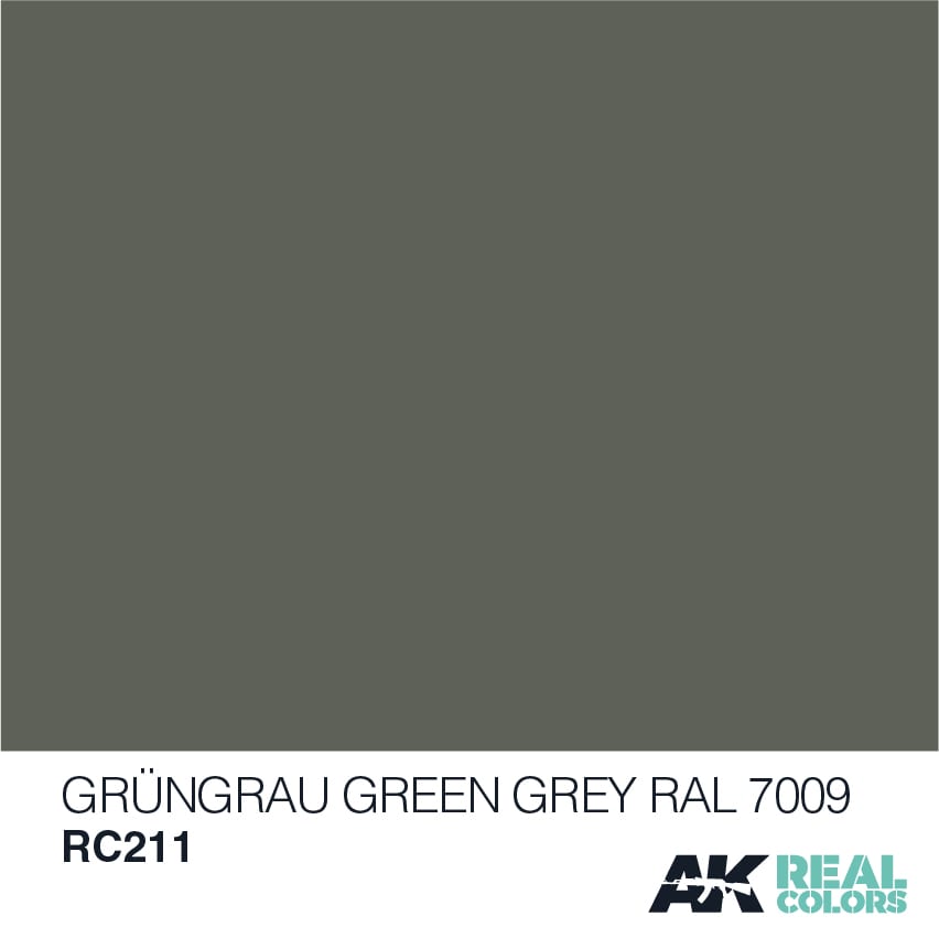 RC211 AK INTERACTIVE REAL COLORS GRÜNGRAU-GREEN GREY RAL7009 Vernice ...