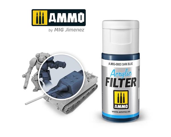 AMIG0803 ACRYLIC FILTER Dark Blue - filtro acrilico da 15ml AMMO MIG