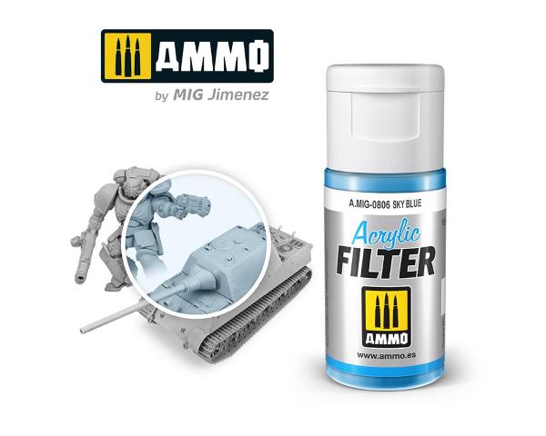 AMIG0806 ACRYLIC FILTER Sky Blue - filtro acrilico da 15ml AMMO MIG