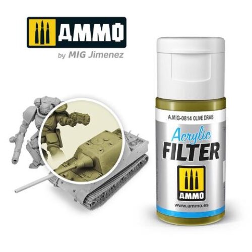 AMIG0814 ACRYLIC FILTER Olive Drab – filtro acrilico da 15ml AMMO MIG