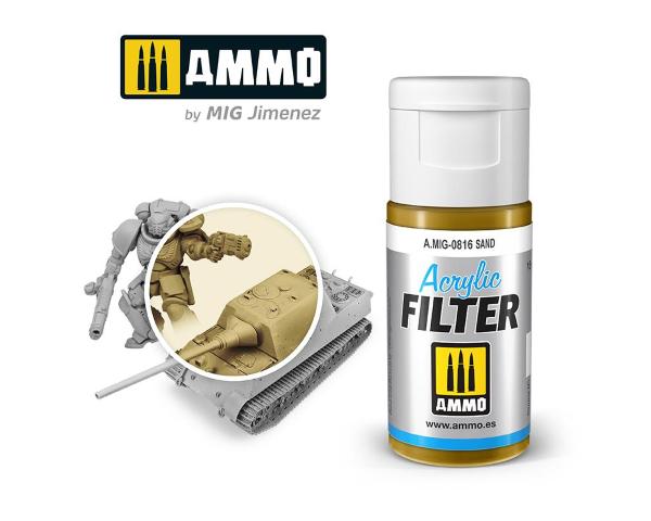 AMIG0816 ACRYLIC FILTER Sand - filtro acrilico da 15ml AMMO MIG