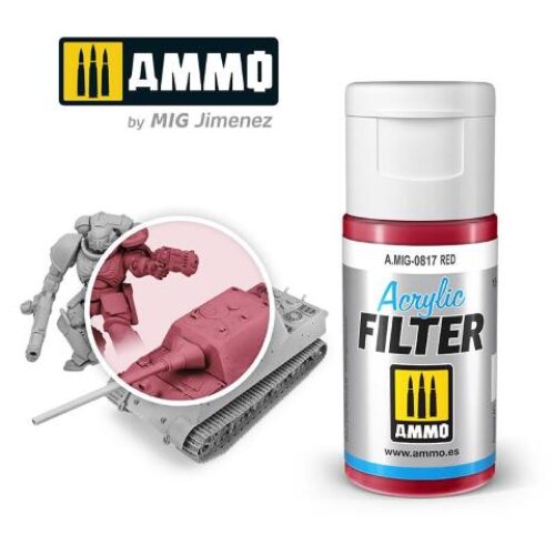 AMIG0817 ACRYLIC FILTER Red – filtro acrilico da 15ml AMMO MIG