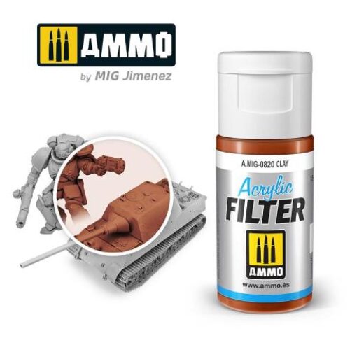 AMIG0820 ACRYLIC FILTER Clay – filtro acrilico da 15ml AMMO MIG