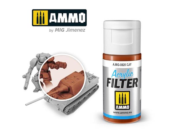 AMIG0820 ACRYLIC FILTER Clay - filtro acrilico da 15ml AMMO MIG