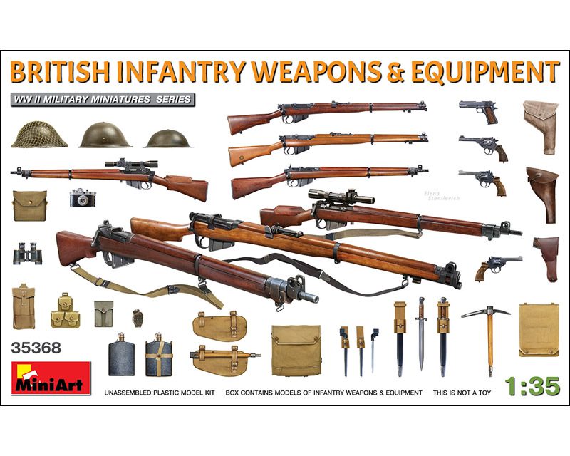 British Infantry Weapons - Equipment scala 1:35 MINI ART 35368