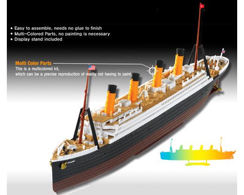 R.M.S. Titanic Multi Color Parts 1:1000 ACADEMY 14217 - immagine 3