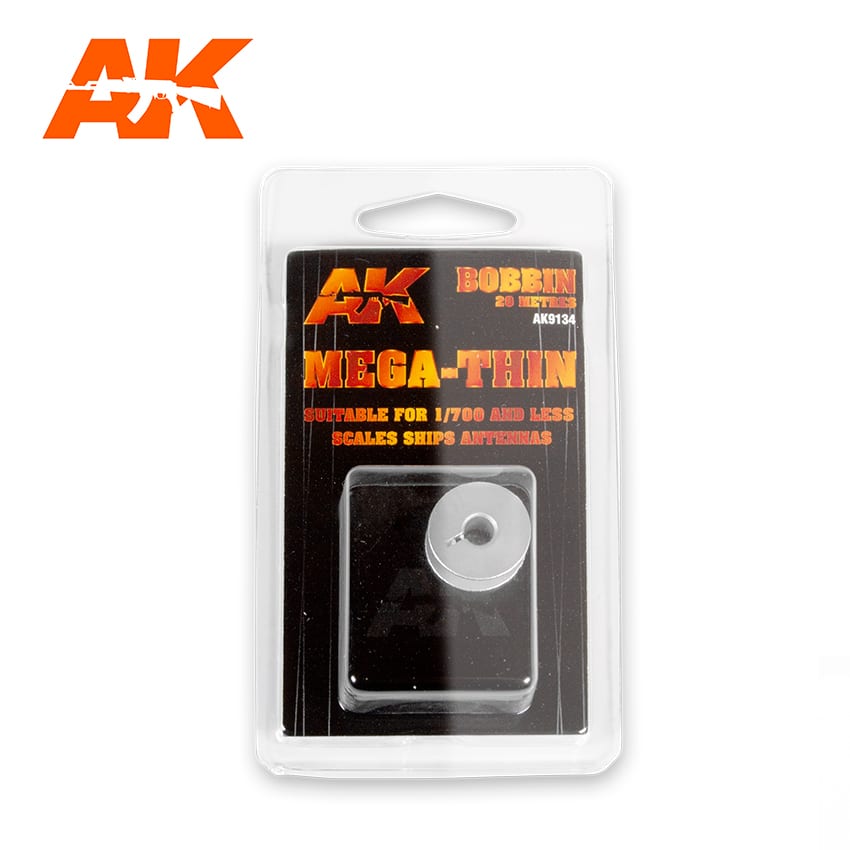 ELASTIC RIGGING BOBBIN MEGA-THIN (SUITABLE FOR 1:700 AND SMALLER SCALES) AK INTERACTIVE AK9134