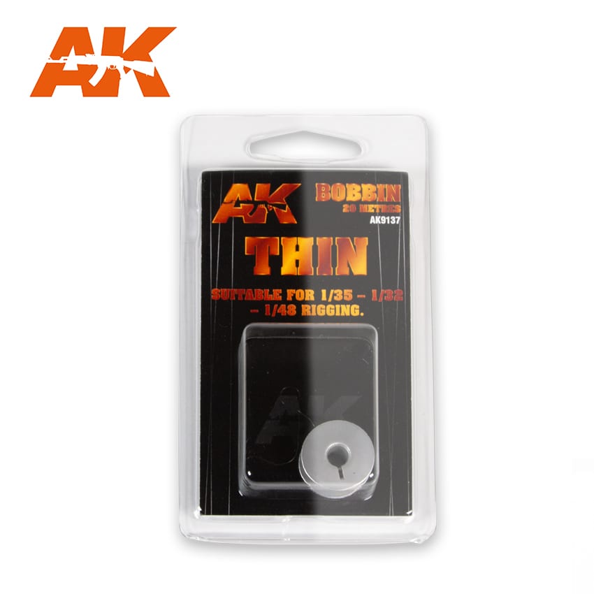 ELASTIC RIGGING BOBBIN THIN (SUITABLE FOR 1:35 / 1:32 / 1:48 ) AK INTERACTIVE AK9137