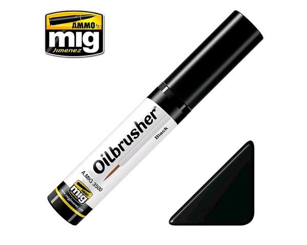 3500 NERO OILBRUSHER AMMO MIG COLORE AD OLIO