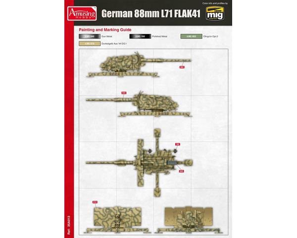 German 8.8CM FLAK 41 anti aircraft gun scala 1:35 AMUSING HOBBY AMU35A024 - immagine 2