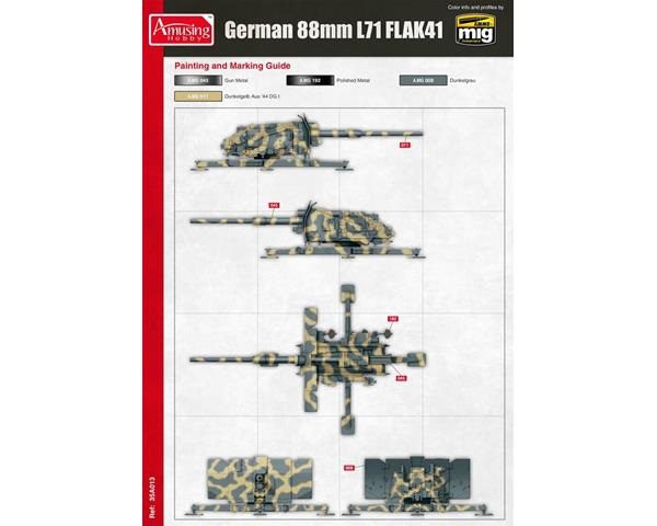 German 8.8CM FLAK 41 anti aircraft gun scala 1:35 AMUSING HOBBY AMU35A024 - immagine 3