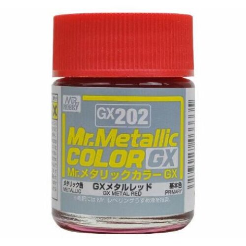 GX202 Gunze vernice smalto METAL RED 18ml Mr.Hobby colore modellismo