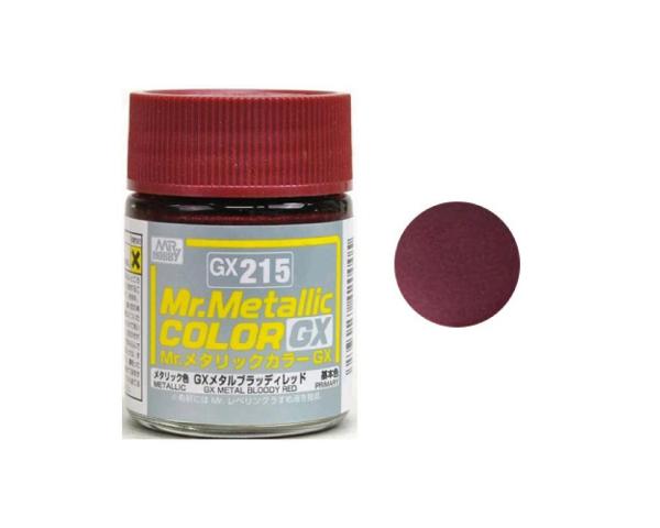 GX215 Gunze vernice smalto METAL BLOODY RED 18ml Mr.Hobby colore modellismo