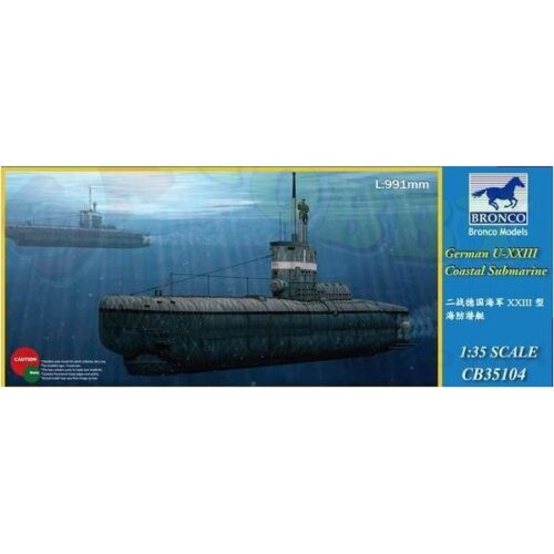 sottomarino German Type XXIII U-Boat Coastal Submarine scala 1:35 Bronco CB35104