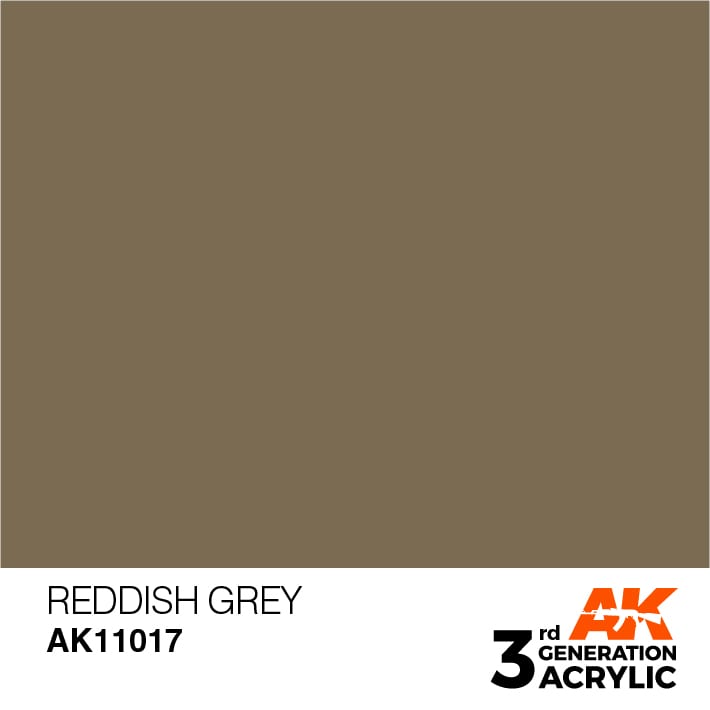 AK11017 3RD. GRIGIO ROSSO – STANDARD 17ml colore acrilico per modellismo - immagine 2