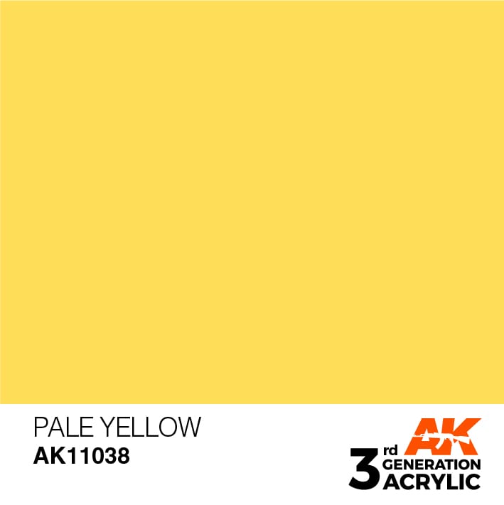 AK11038 3RD. GIALLO PALLIDO – STANDARD F.S.33727 17ml colore acrilico per modellismo - immagine 2