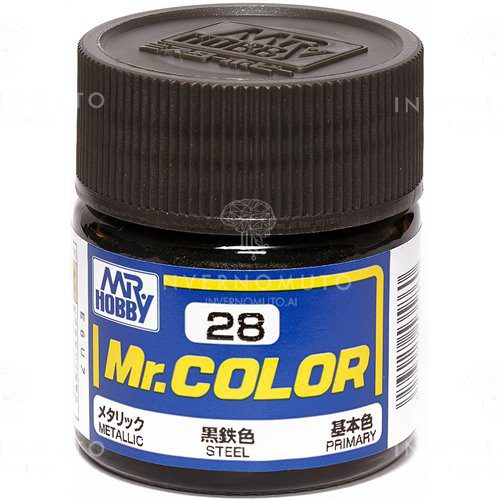 C-028 Gunze Lacquer smalto STEEL/ACCIAIO | METALLICO LUCIDO | PRIMARIO | 10ml colore modellismo