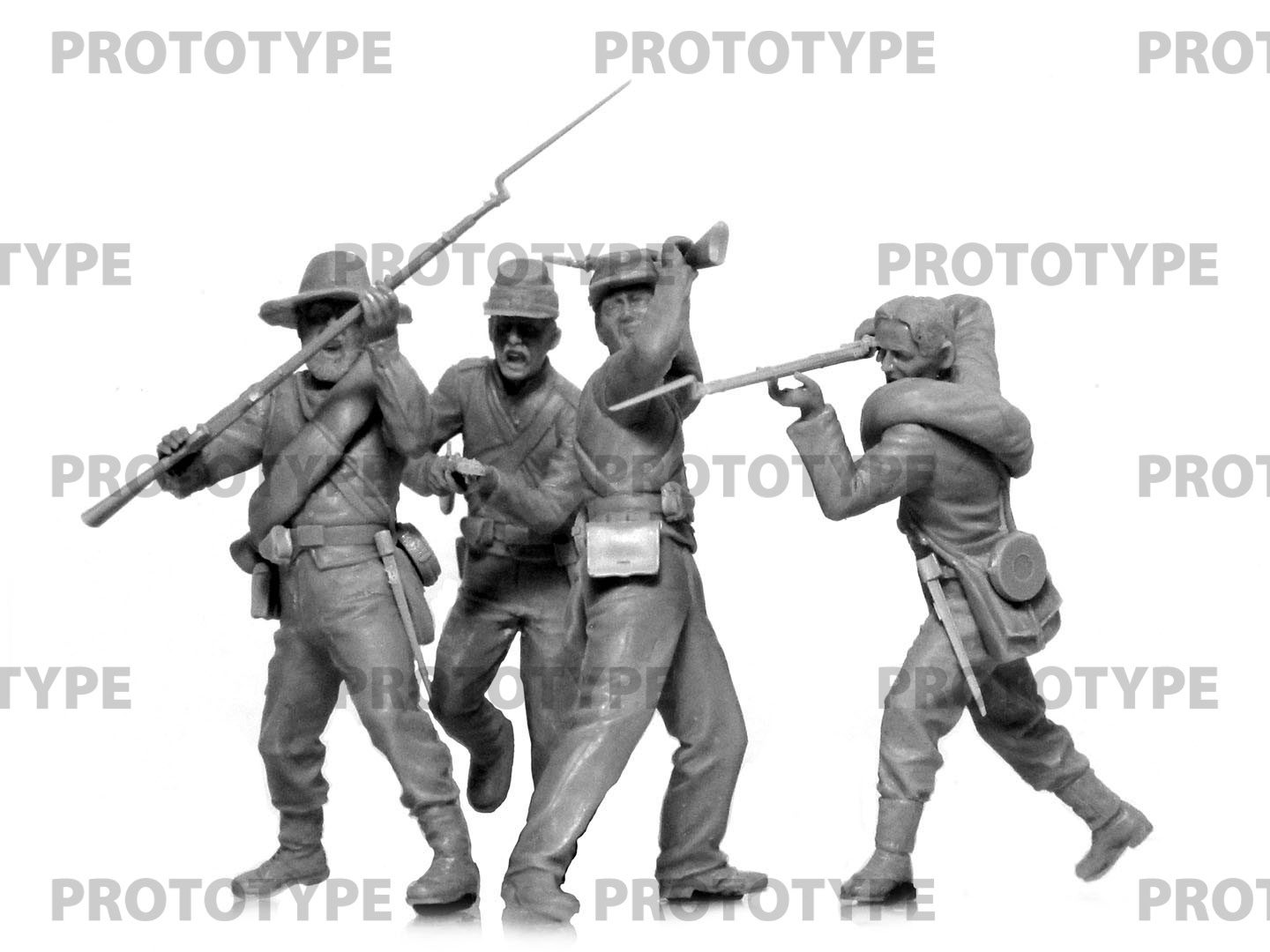35024 American Civil War Confederate Infantry. Set #2 (100% new molds) scala 1:35 ICM - immagine 2