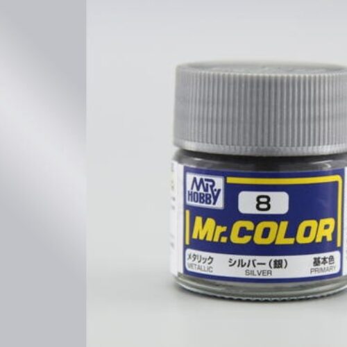 C-008 Gunze Lacquer smalto ARGENTO METALLICO 10ml colore modellismo