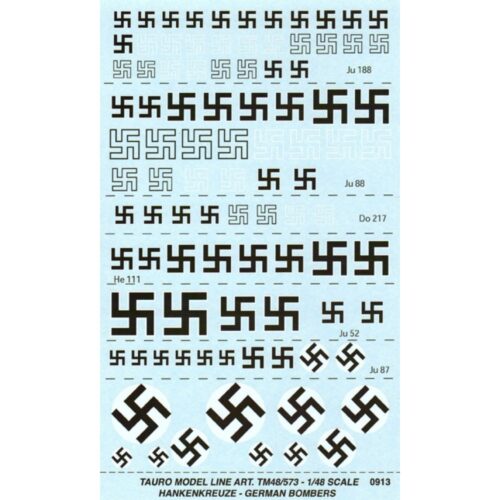 Decalcomanie Svastiche per bombardieri – Tauro Model scala 1:48  TU48573G