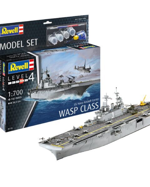 65178 - Set Modello Portaerei d'assalto USS WASP CLASS scala 1:700 REVELL