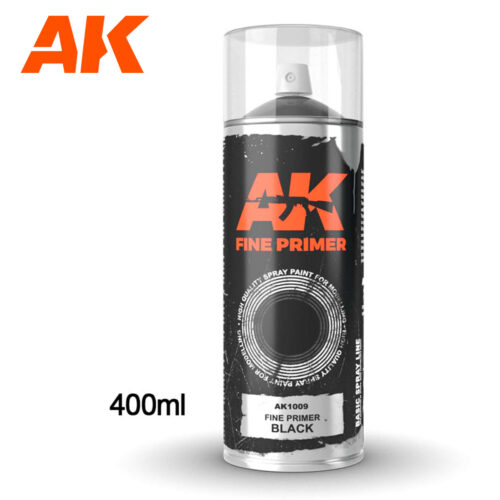AK1009 FINE PRIMER BLACK – NERO SPRAY – 400ml AK INTERACTIVE