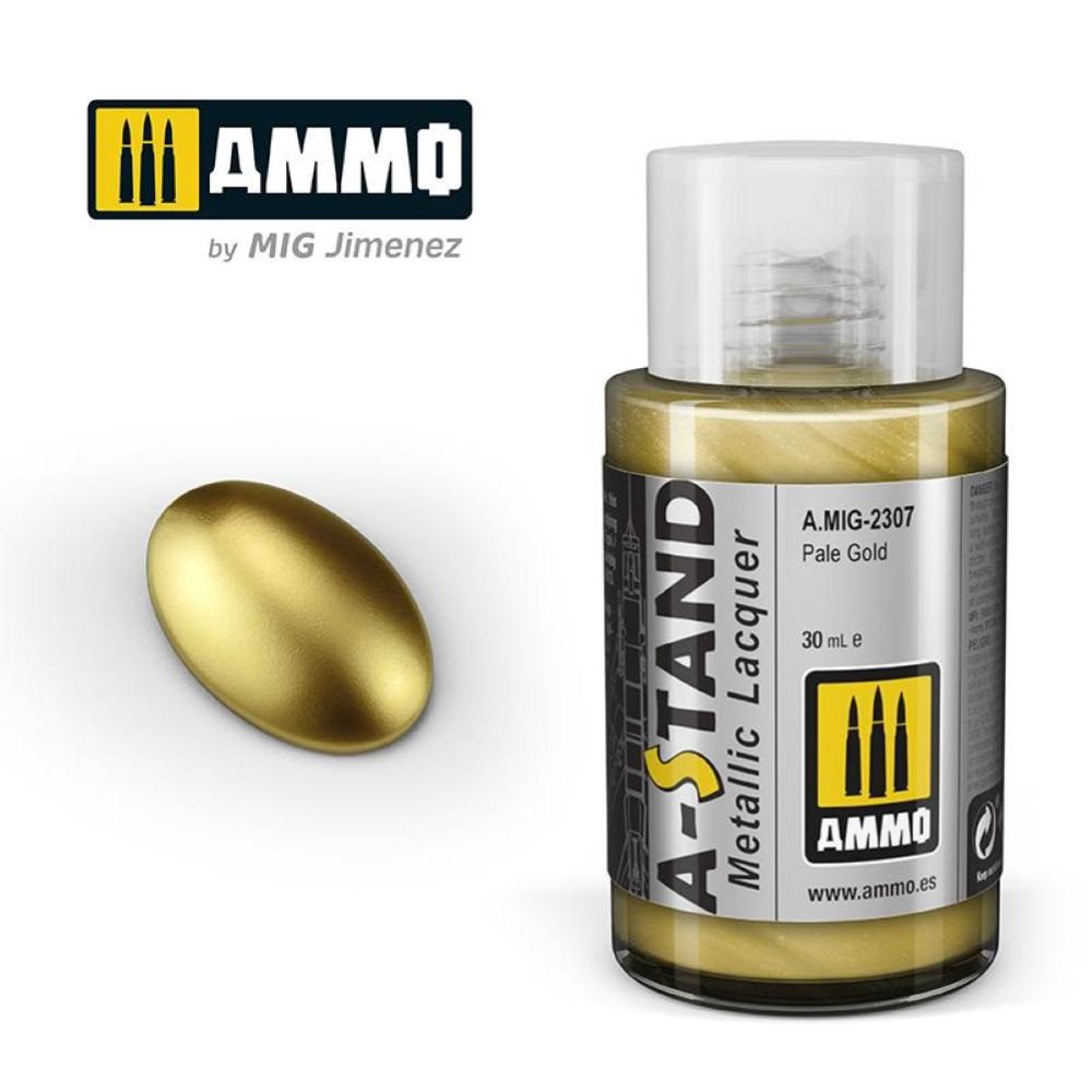 AMIG2307 A-STAND Pale Gold - 30ml colore a smalto per aerografo AMMO MIG