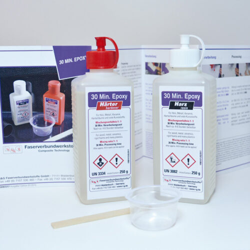 112446 – Colla resina epossidica  200 grammi 100+100 30 minuti – ReG