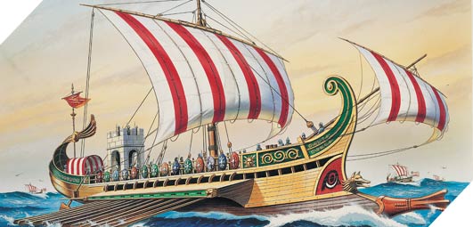ROMAN WARSHIP CIRCA B.C 50 scala 1:72 ACADEMY 14207 - immagine 2