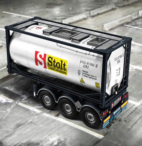 TECNOKAR TRAILER WITH 20' TANK scala 1:24 ITALERI 3929