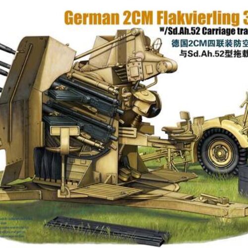 2cm Flakvierling 38 w/trailer scala 1:35 BRONCO CB35057