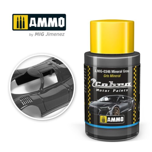 AMIG0346 Mineral Grau – Cobra Motor paint Ammo of Mig 30ml atossico