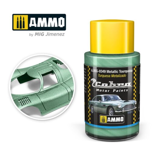 AMIG0349 Metallic Tourquoise – Cobra Motor paint Ammo of Mig 30ml atossico