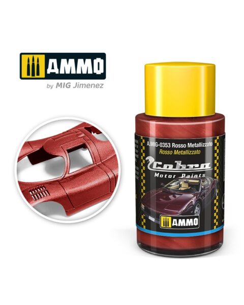 AMIG0353 Rosso Metallizzato - Cobra Motor paint Ammo of Mig 30ml atossico