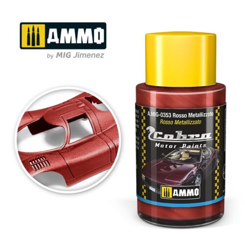 AMIG0353 Rosso Metallizzato – Cobra Motor paint Ammo of Mig 30ml atossico