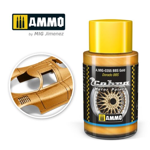 AMIG0355 BBS GOLD  – Cobra Motor paint Ammo of Mig 30ml atossico