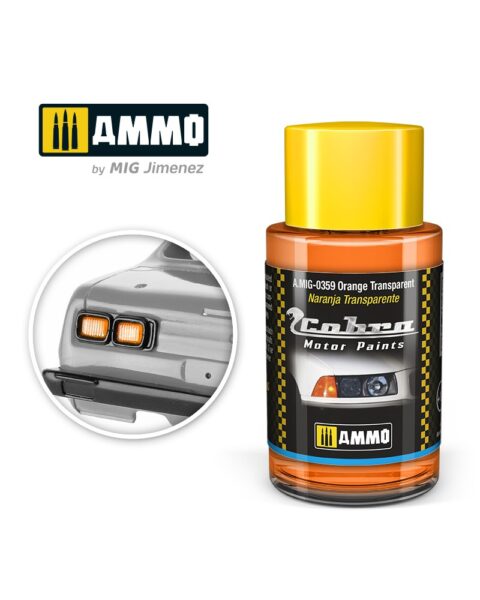 AMIG0359 Orange transparent  - Cobra Motor paint Ammo of Mig 30ml atossico