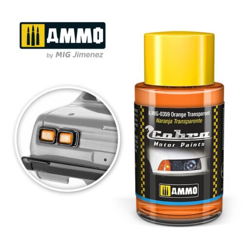 AMIG0359 Orange transparent  – Cobra Motor paint Ammo of Mig 30ml atossico