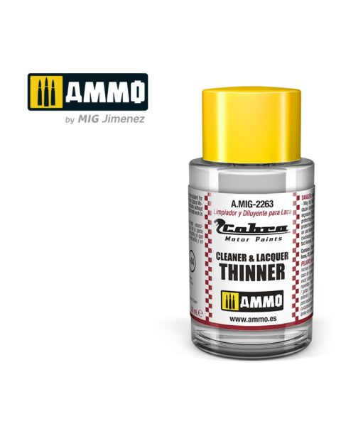 AMIG2263 Cleaner & Thinner Lacquer - Cobra Motor paint Ammo of Mig 30ml atossico