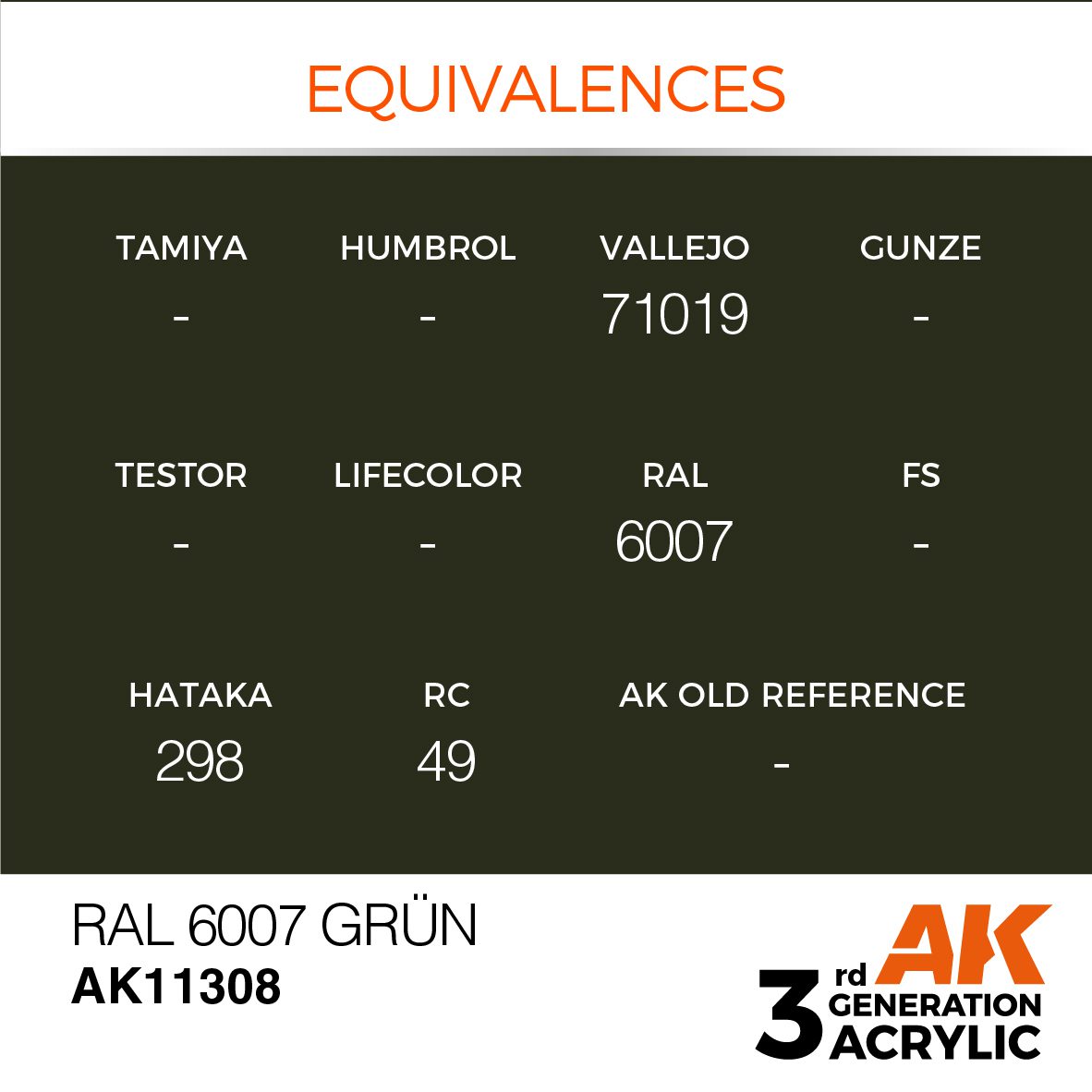 AK11308 3RD. AFV SERIES - GRÜN - 17ml colore acrilico per modellismo - immagine 3