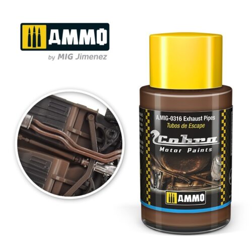 AMIG0316 Exhaust pipes – Cobra Motor paint Ammo of Mig 30ml atossico