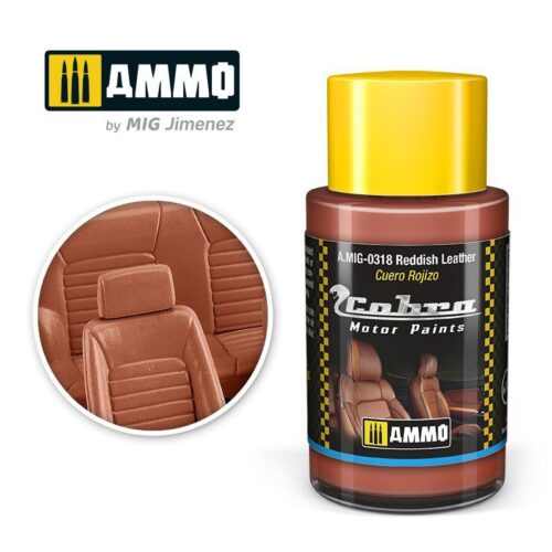 AMIG0318 Reddish Leather – Cobra Motor paint Ammo of Mig 30ml atossico