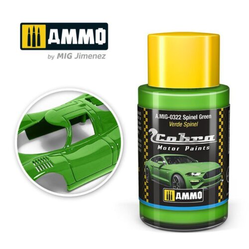 AMIG0322 Spinel Green – Cobra Motor paint Ammo of Mig 30ml atossico
