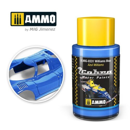 AMIG0331 Williams Blue – Cobra Motor paint Ammo of Mig 30ml atossico