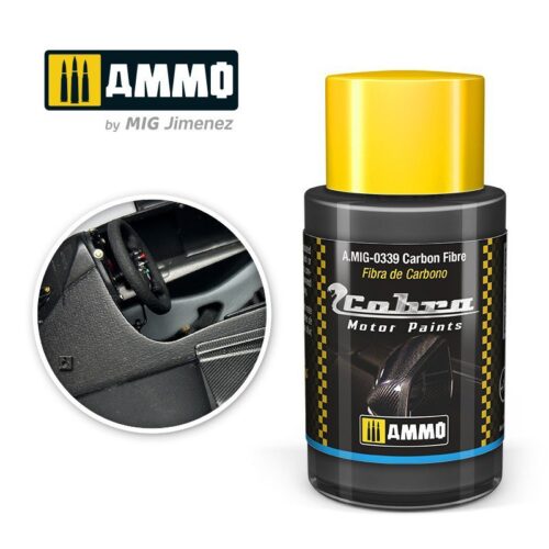 AMIG0339 Carbon Fibre – Cobra Motor paint Ammo of Mig 30ml atossico
