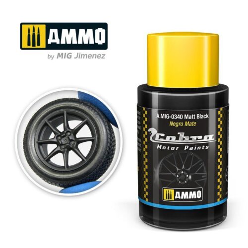 AMIG0340 Matt Black – Cobra Motor paint Ammo of Mig 30ml atossico